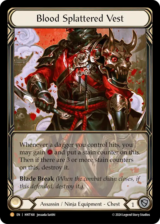 Blood Splattered Vest - Cold-Foil (Extended Art)